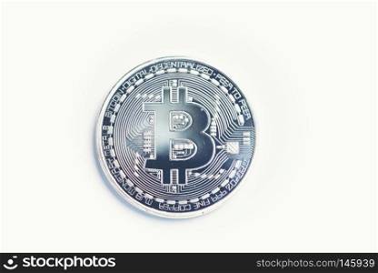 bitcoins isolated on white background