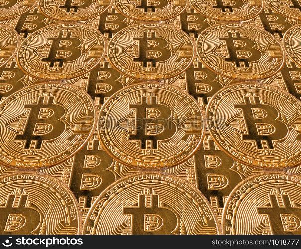 Bitcoins mockup pattern, cryptocurrency and isolate concept