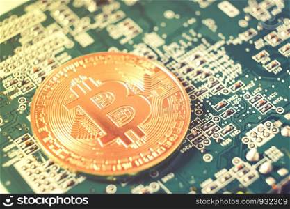 Bitcoins new virtual money and digital concept