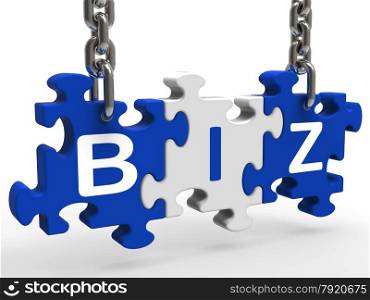 . Biz Puzzle Showing Company Or Corporate Business