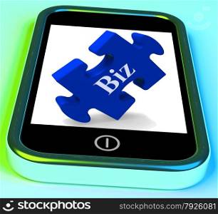 . Biz Smartphone Showing Online Business Or Company