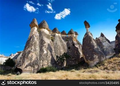 Bizzare tufa rocks in Cappadocia, Turkey. Bizzare rocks in Cappadocia, Turkey