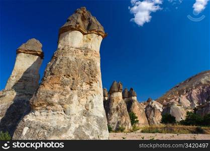 Bizzare tufa rocks in Cappadocia, Turkey. Bizzare rocks in Cappadocia, Turkey