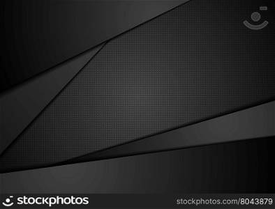 Black abstract corporate background. Black abstract design. Dark illustration, black stripes