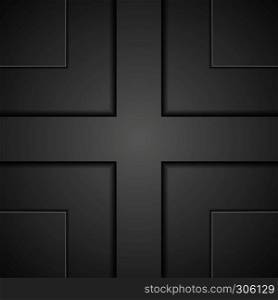 Black abstract design illustration, modern background. Black abstract design illustration