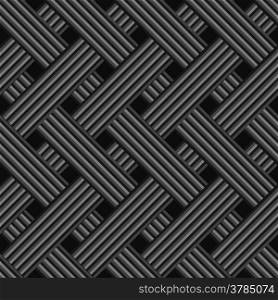 Black abstract seamless background. Diagonal ornament with rectangle tiles layered.&#xA;&#xA;&#xA;