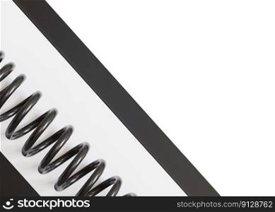 Black and white abstract element isolated on white background. Border with copy space. Cut out graphic design element. Geometric figures, composition with simple forms. 3D rendering. Black and white abstract element isolated on white background. Border with copy space. Cut out graphic design element. Geometric figures, composition with simple forms. 3D rendering.