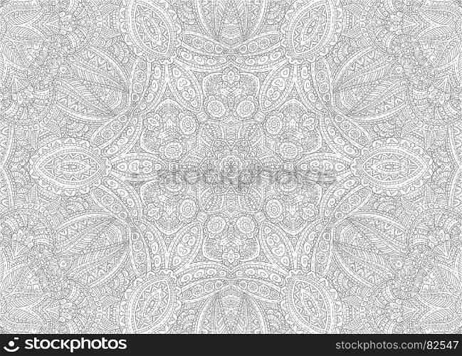 Black and white background with abstract outline pattern