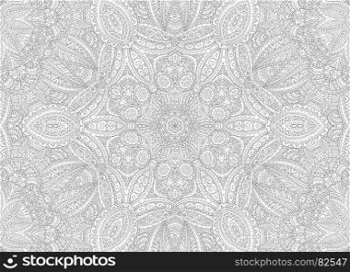 Black and white background with abstract outline pattern