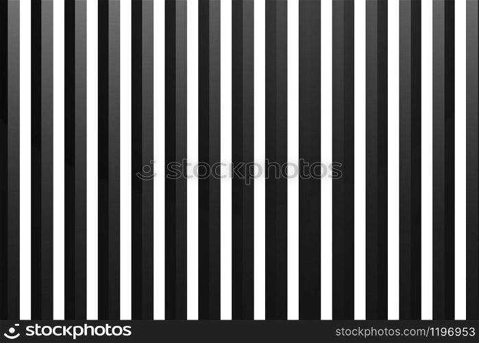 Black and white bar layout, 3D rendering