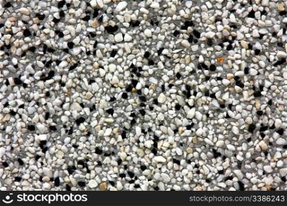 Black and White Crystals set in Concrete