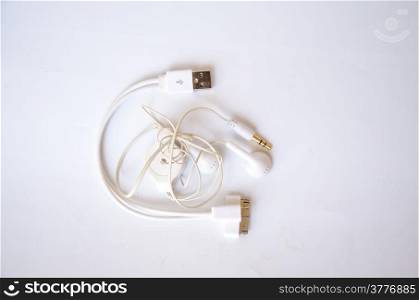 black and white digital cord on white background