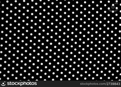 Black and white dots fabric background