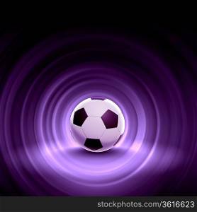 Black and white football or soccer ball, colour illustration