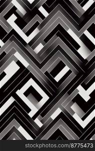 Black and white geometric background design 3d illustrated