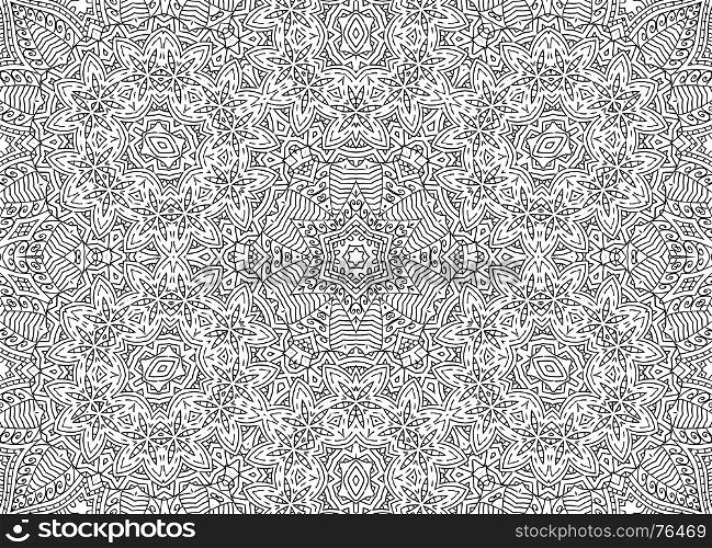 Black and white graphics with abstract outline concentric pattern