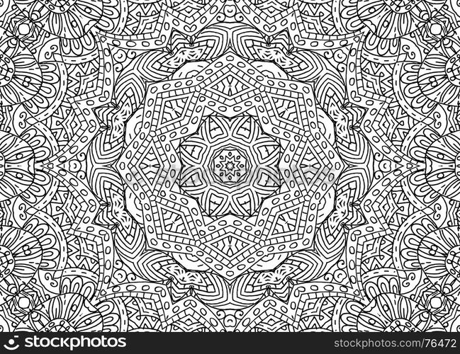 Black and white graphics with abstract outline concentric pattern