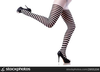 Black and white leggings isolated