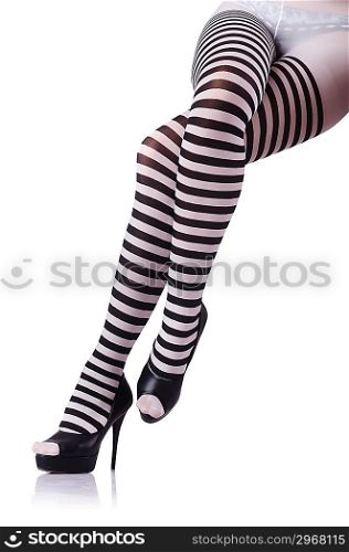 Black and white leggings isolated
