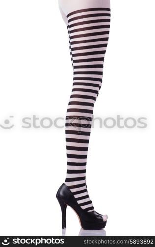 Black and white leggings isolated