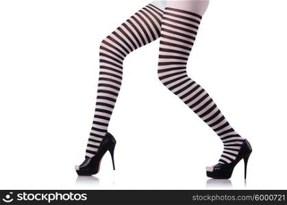 Black and white leggings isolated