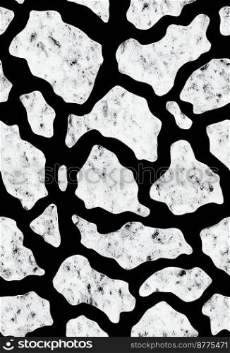 Black and white leopard like background design 3d illustrated