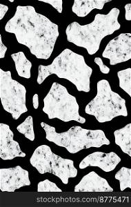 Black and white leopard like background design 3d illustrated