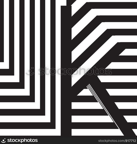 Black and white letter k design template vector illustration