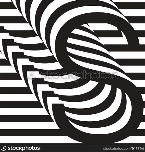 Black and white letter S design template vector illustration