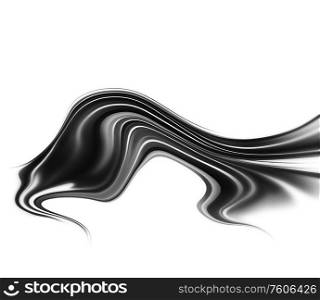 Black and white modern futuristic background with abstract liquid waves and gradient