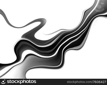 Black and white modern futuristic background with abstract waves and gradient