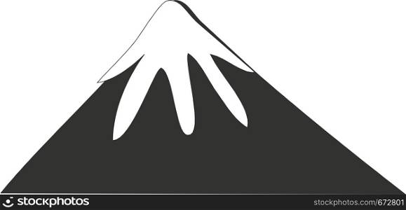 black and white mountain on a white background - Vector