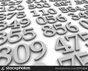 Black and white numbers background