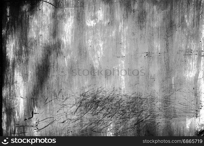 black and white of grunge rusty zinc wall background.
