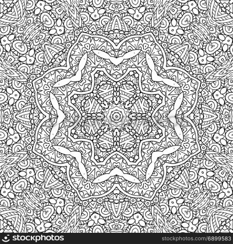 Black and white outline concentric pattern