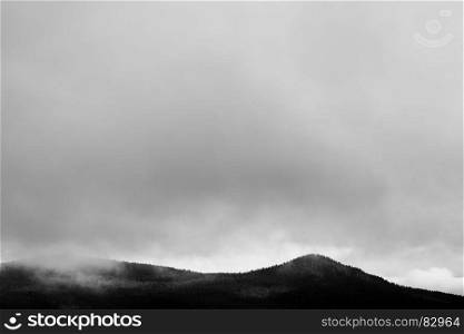 Black and white overcasted mountain landscape background hd. Black and white overcasted mountain landscape background