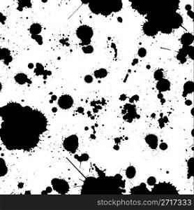 Black and white patten with ink splats for your design, no meshes or gradients