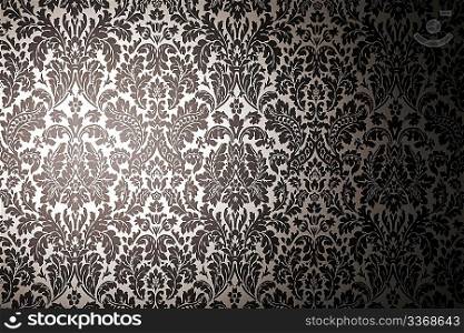 black and white pattern wallpaper. photography with a light stain. Vintage style