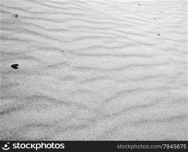 Black and white photo of sand dune ripples