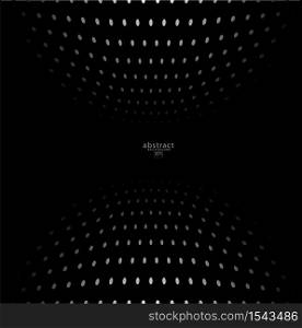 Black and white polka dot pattern. polka dot wave vector illustrator