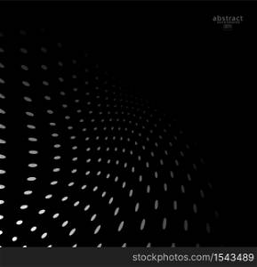 Black and white polka dot pattern. polka dot wave vector illustrator