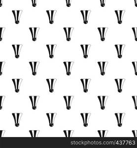 Black and white shuttlecock pattern seamless in simple style vector illustration. Black and white shuttlecock pattern vector