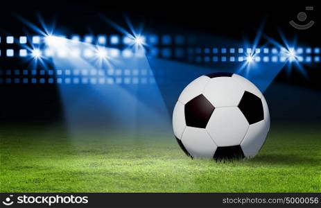 black and white soccer ball. Black and white football or soccer ball, colour illustration