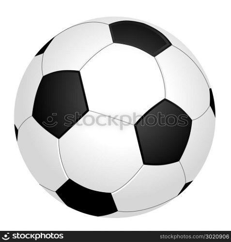 Black and white soccer ball or football, graphic, white background
