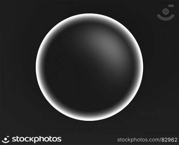 Black and white sphere with dramatic lightning background