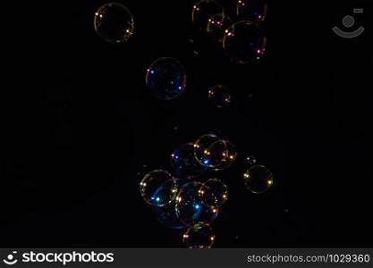 Black background bubbles