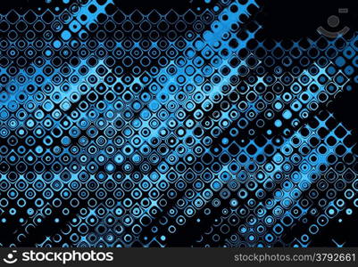 Black background with abstract blue pattern