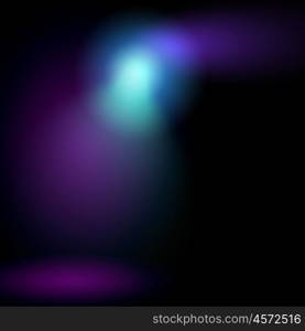 Black background with colour light spot. Black background with colour blurred light spot. Illustration