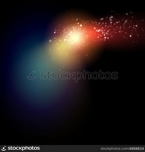 Black background with colour light spot. Black background with colour blurred light spot. Illustration