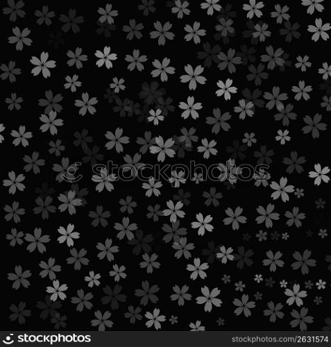 Black background with flowers